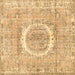 Square Persian Brown Traditional Rug, tr3624brn