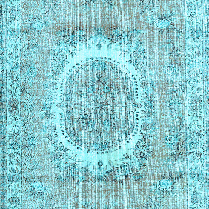 Machine Washable Persian Light Blue Traditional Rug, wshtr3624lblu