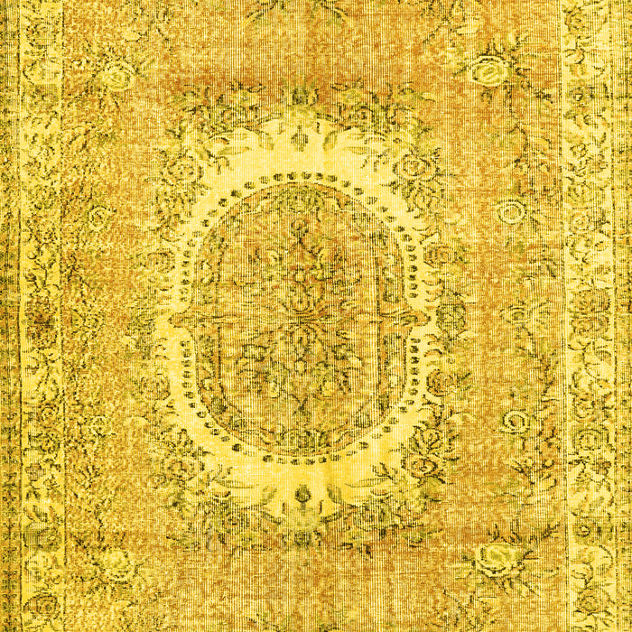 Machine Washable Persian Yellow Traditional Rug, wshtr3624yw