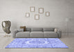 Machine Washable Persian Blue Traditional Rug in a Living Room, wshtr3624blu