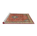 Sideview of Machine Washable Traditional Fire Brick Red Rug, wshtr3625