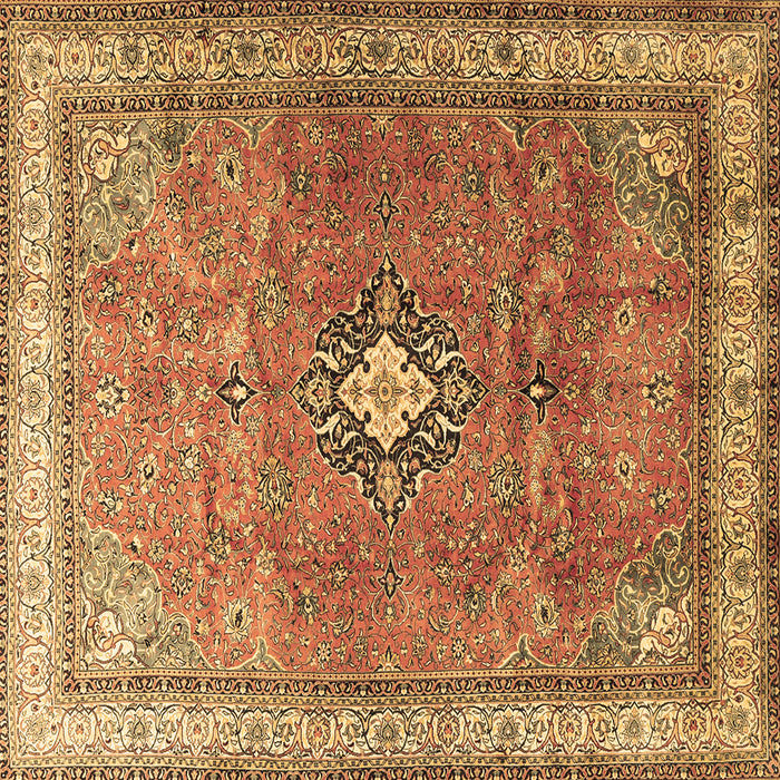 Square Persian Brown Traditional Rug, tr3625brn