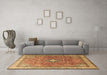 Machine Washable Persian Brown Traditional Rug in a Living Room,, wshtr3625brn