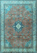 Machine Washable Persian Light Blue Traditional Rug, wshtr3625lblu