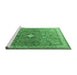 Sideview of Machine Washable Persian Emerald Green Traditional Area Rugs, wshtr3625emgrn