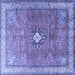 Square Persian Blue Traditional Rug, tr3625blu