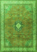 Serging Thickness of Machine Washable Persian Green Traditional Area Rugs, wshtr3625grn