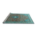 Sideview of Machine Washable Persian Light Blue Traditional Rug, wshtr3625lblu