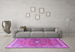 Machine Washable Persian Purple Traditional Area Rugs in a Living Room, wshtr3625pur