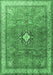 Machine Washable Persian Emerald Green Traditional Area Rugs, wshtr3625emgrn