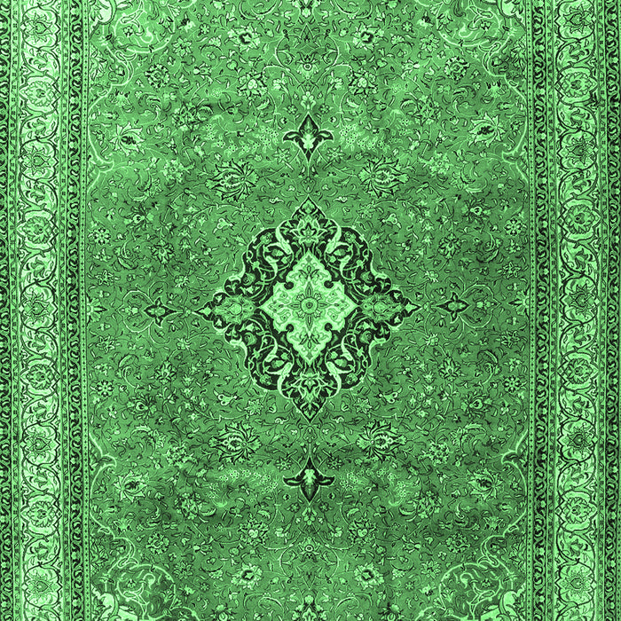 Machine Washable Persian Emerald Green Traditional Area Rugs, wshtr3625emgrn