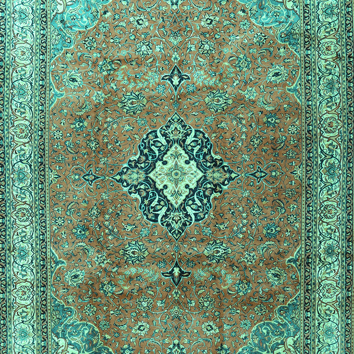 Machine Washable Persian Turquoise Traditional Area Rugs, wshtr3625turq