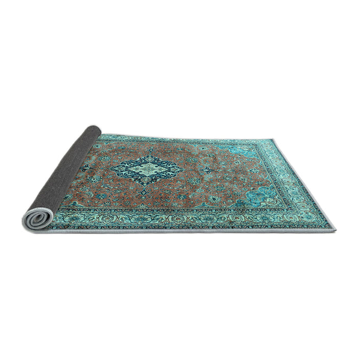 Sideview of Persian Light Blue Traditional Rug, tr3625lblu