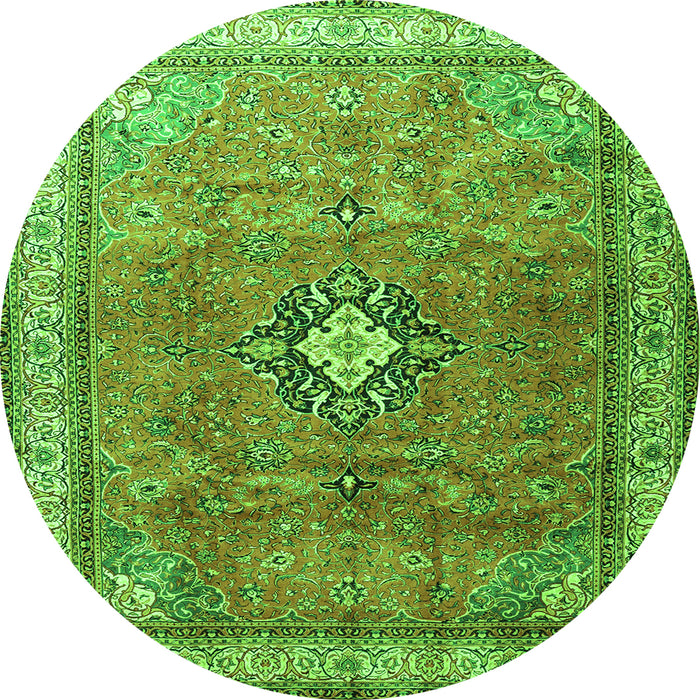 Machine Washable Persian Green Traditional Area Rugs, wshtr3625grn