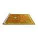 Sideview of Machine Washable Persian Yellow Traditional Rug, wshtr3625yw