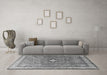 Machine Washable Persian Gray Traditional Rug in a Living Room,, wshtr3625gry