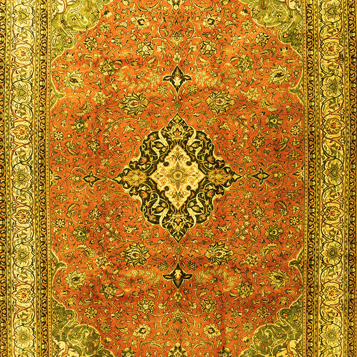 Machine Washable Persian Yellow Traditional Rug, wshtr3625yw
