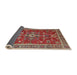 Sideview of Traditional Camel Brown Persian Rug, tr3626