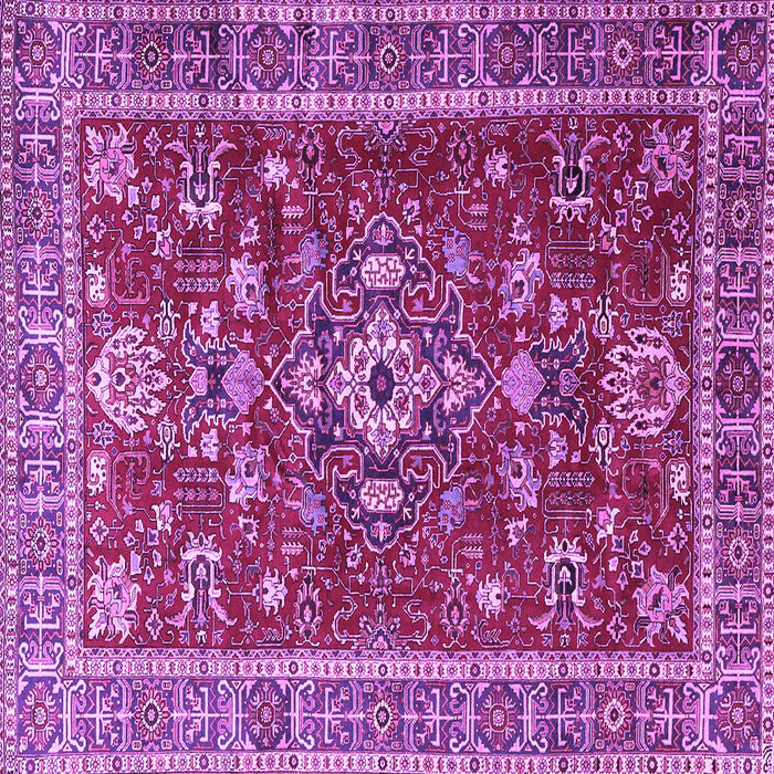 Square Persian Purple Traditional Rug, tr3626pur