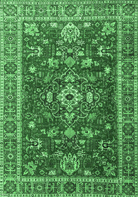 Persian Emerald Green Traditional Rug, tr3626emgrn