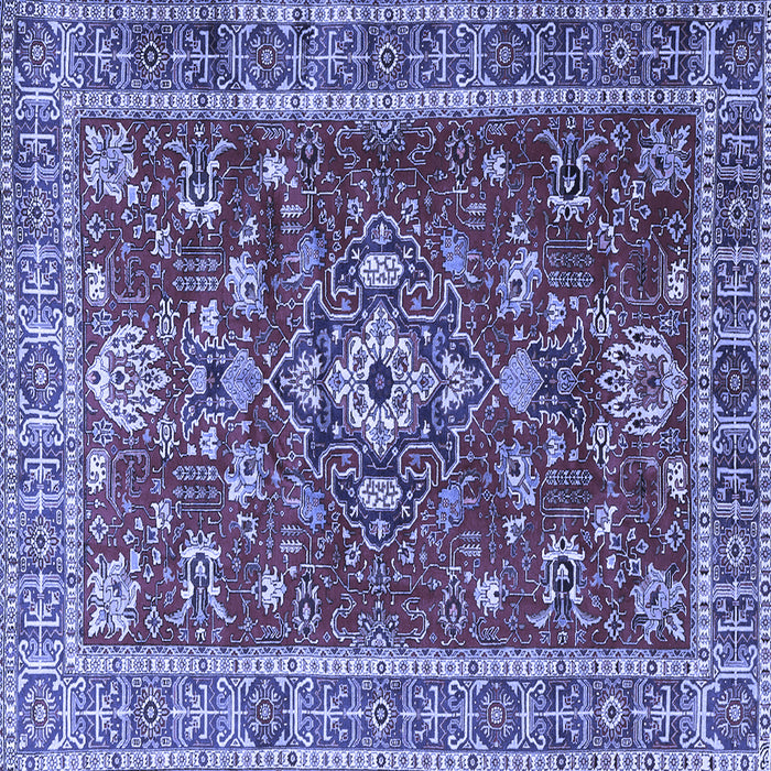 Square Persian Blue Traditional Rug, tr3626blu