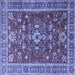 Square Persian Blue Traditional Rug, tr3626blu