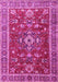 Machine Washable Persian Pink Traditional Rug, wshtr3626pnk