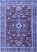 Machine Washable Persian Blue Traditional Rug, wshtr3626blu