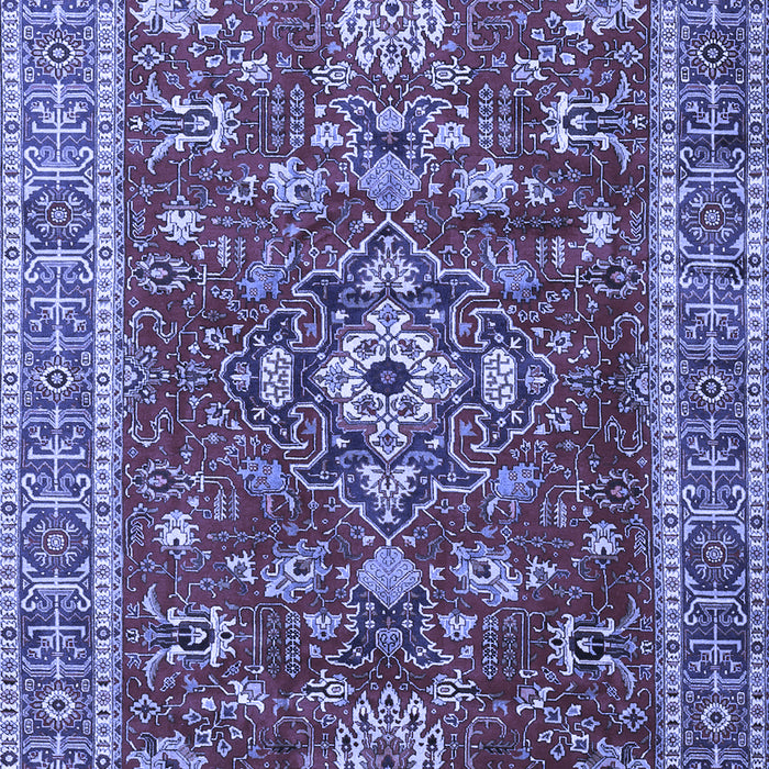 Machine Washable Persian Blue Traditional Rug, wshtr3626blu