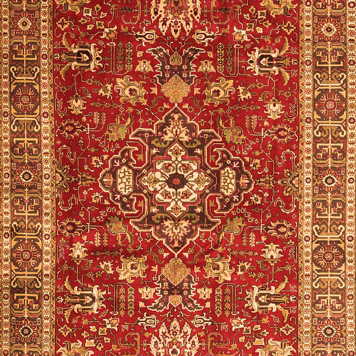Serging Thickness of Machine Washable Persian Orange Traditional Area Rugs, wshtr3626org