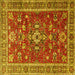 Square Persian Yellow Traditional Rug, tr3626yw
