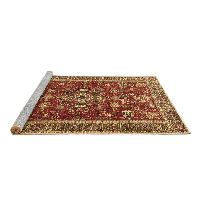 Sideview of Machine Washable Persian Brown Traditional Rug, wshtr3626brn