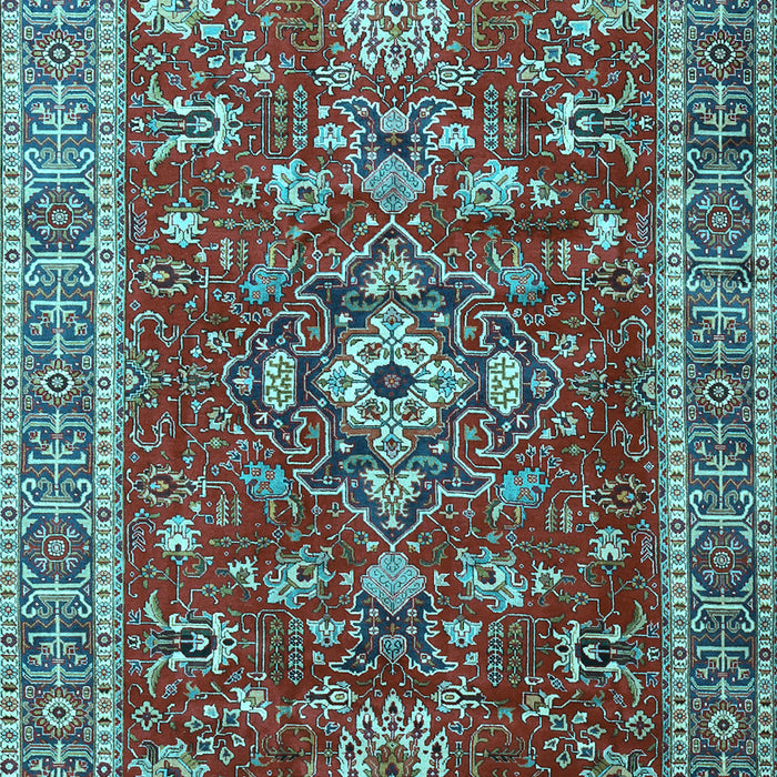 Machine Washable Persian Light Blue Traditional Rug, wshtr3626lblu