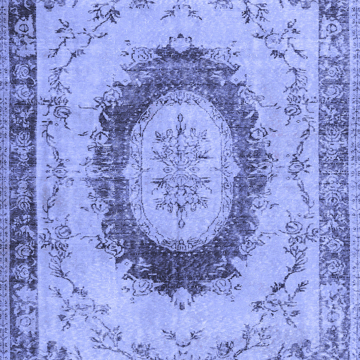 Machine Washable Persian Blue Traditional Rug, wshtr3627blu