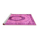 Sideview of Machine Washable Persian Pink Traditional Rug, wshtr3627pnk