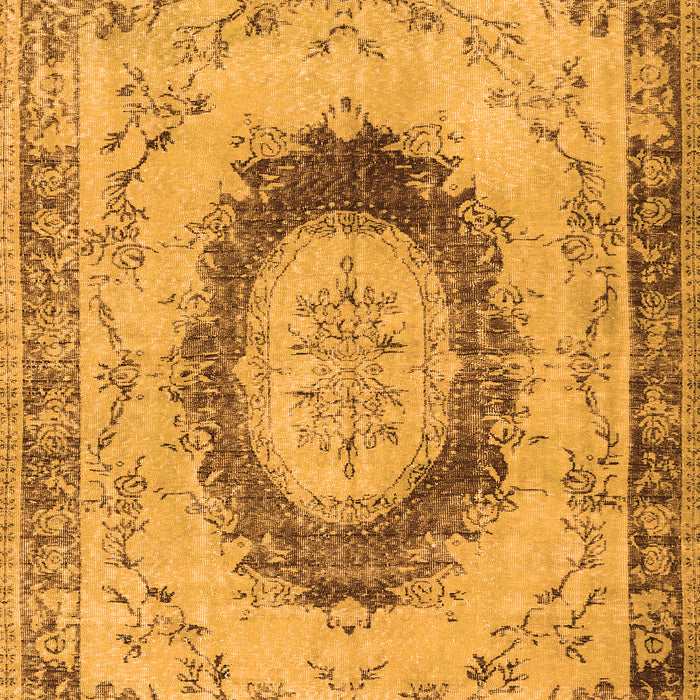 Serging Thickness of Machine Washable Persian Orange Traditional Area Rugs, wshtr3627org