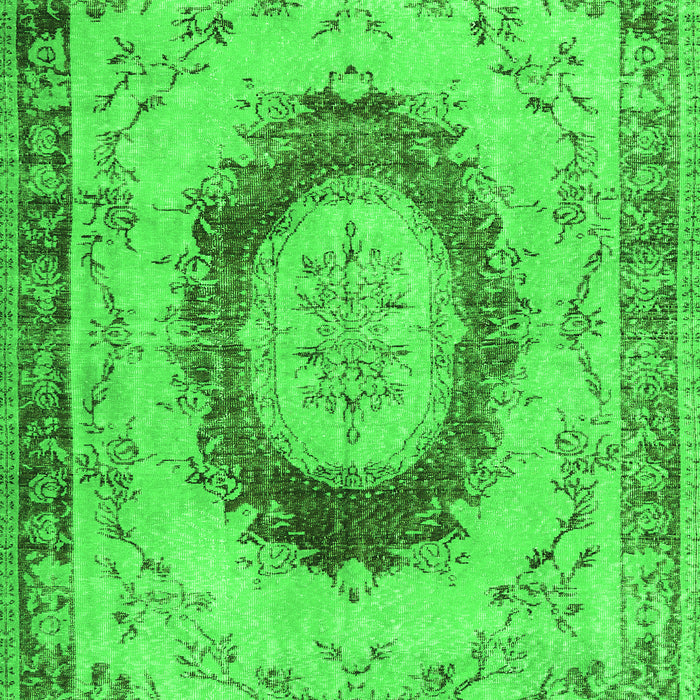 Serging Thickness of Machine Washable Persian Green Traditional Area Rugs, wshtr3627grn