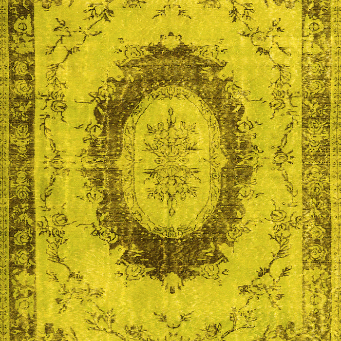 Machine Washable Persian Yellow Traditional Rug, wshtr3627yw