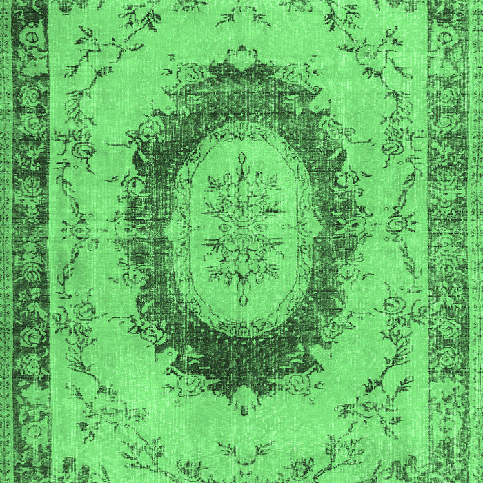 Machine Washable Persian Emerald Green Traditional Area Rugs, wshtr3627emgrn