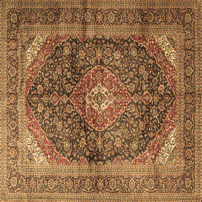 Square Machine Washable Persian Brown Traditional Rug, wshtr3628brn