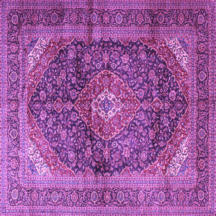 Square Machine Washable Persian Purple Traditional Area Rugs, wshtr3628pur