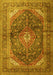 Machine Washable Persian Yellow Traditional Rug, wshtr3628yw