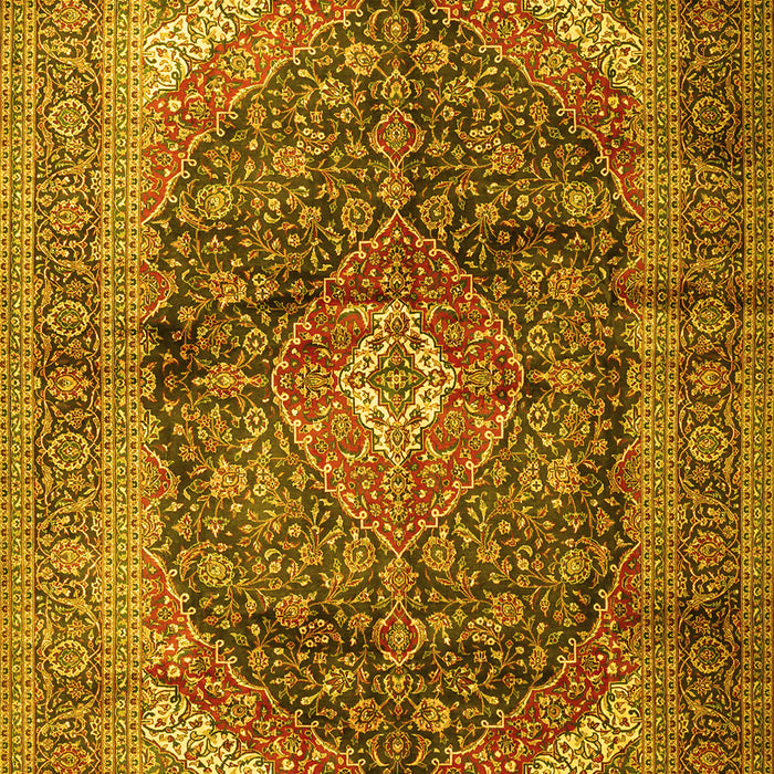 Machine Washable Persian Yellow Traditional Rug, wshtr3628yw