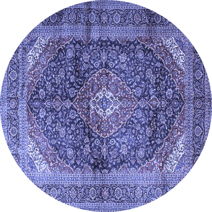 Round Persian Blue Traditional Rug, tr3628blu