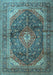 Machine Washable Persian Light Blue Traditional Rug, wshtr3628lblu