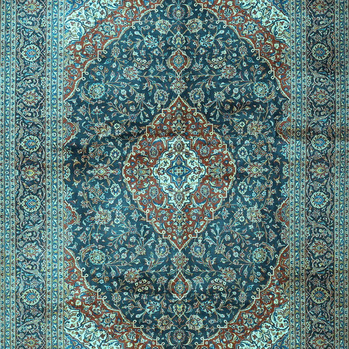 Machine Washable Persian Light Blue Traditional Rug, wshtr3628lblu