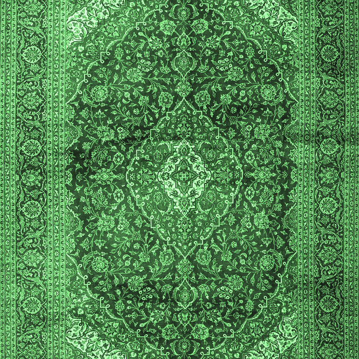 Machine Washable Persian Emerald Green Traditional Area Rugs, wshtr3628emgrn