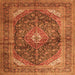 Serging Thickness of Persian Orange Traditional Rug, tr3628org