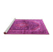 Sideview of Machine Washable Persian Pink Traditional Rug, wshtr3628pnk