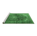 Sideview of Machine Washable Persian Emerald Green Traditional Area Rugs, wshtr3628emgrn